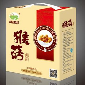利园牧场猴菇养生奶手提箱装饮品