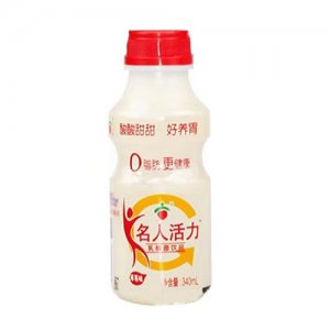 名人活力草莓味乳酸菌饮品340ml