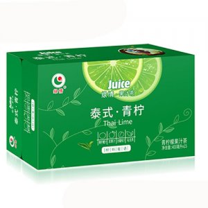 绿情泰式青柠果汁茶饮料400mlx15瓶