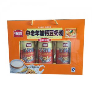 庆文中老年加钙豆奶粉盒装
