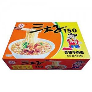 三太子150香辣牛肉面120gx24包