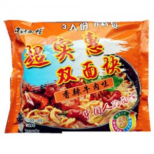 中旺面馆香辣牛肉味袋装装方便面