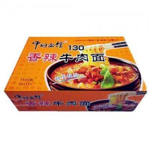 中旺面馆130香辣牛肉面箱装