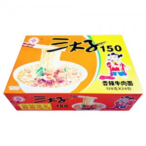 三太子150香辣牛肉面箱装