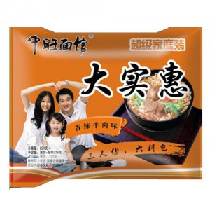 中旺面馆方便面香辣牛肉味