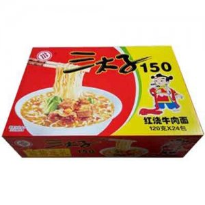 三太子150红烧牛肉面120gx24包