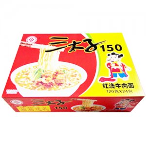 三太子150红烧牛肉面箱装
