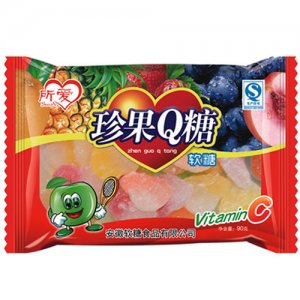 所爱珍果Q糖90g红色