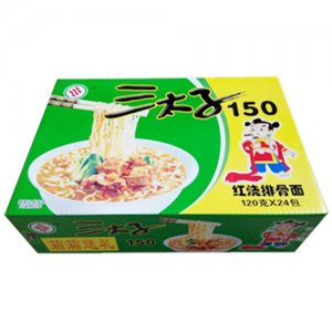三太子150红烧排骨面箱装