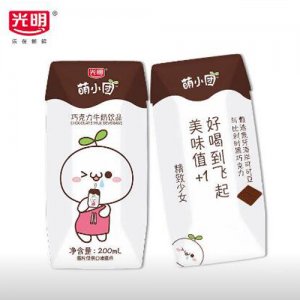 光明萌小团巧克力牛奶饮品