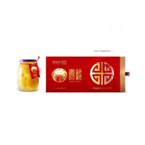 华泉寿桃礼盒包装1000g