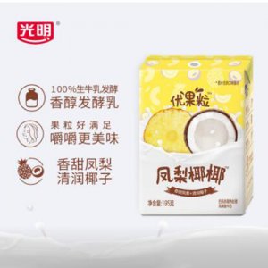 光明优果粒凤梨椰椰酸奶