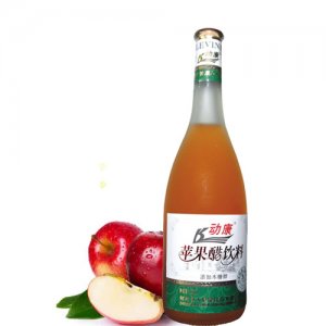 动康730ml磨砂瓶添加木糖醇苹果醋