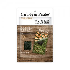 加勒比海盗巴旦木夹心海苔脆30g