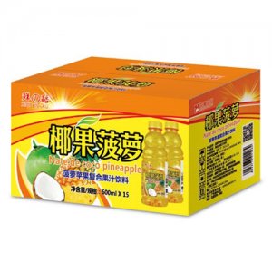 鲜之酷菠萝汁600ml外箱