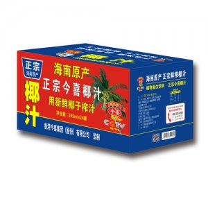 今喜鲜榨椰汁245毫升箱装
