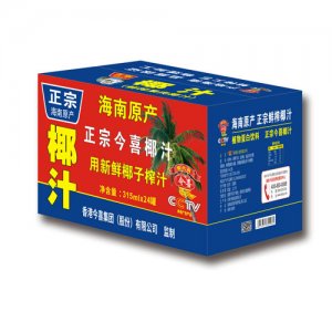 今喜鲜榨椰汁315毫升箱装