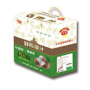 今喜鲜榨椰汁1升手提礼盒箱装