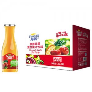 海帆菠萝苹果复合果汁1.5L×6瓶