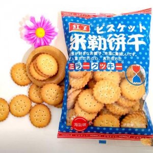 红了100g米勒饼干海盐味