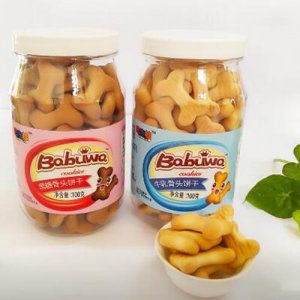 绝妙100g桶装数字牛奶饼干