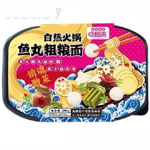 蒙清吃粗来鱼丸粗粮面自热火锅销魂暗爽小酸菜味266g