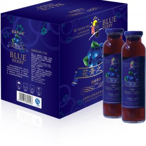 吕梁野山坡花青之王蓝莓汁300ml