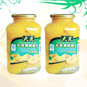 大龙长寿黄桃罐头