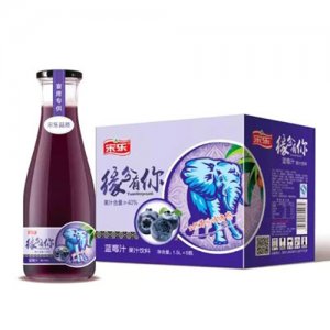 宋乐缘分有你蓝莓果汁饮料1.5Lx6