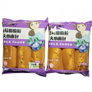 恩琪叮当魔方蓝莓脆脆粒夹心面包300g