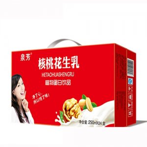 泉芳核桃花生乳植物蛋白饮料250mlx24盒