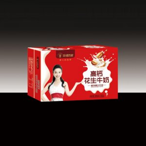 亲情1家高钙花生牛奶20盒250ml