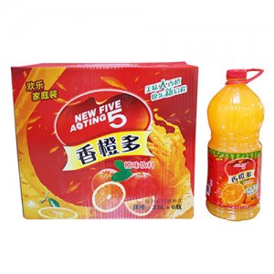 体宝香橙多橙味饮料2.5Lx6瓶