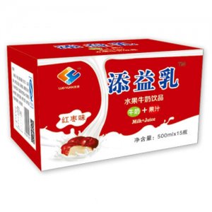 洛源添益乳红枣味水果饮品500mlx15瓶