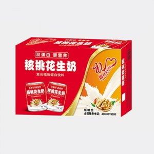 亲近福核桃花生奶复合植物蛋白饮料箱子