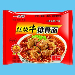 一线福红烧牛排骨面70g