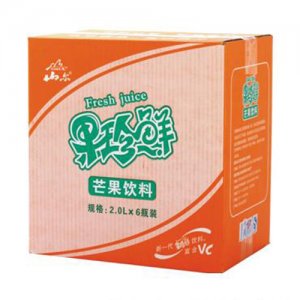 山尔2L×6瓶果珍鲜芒果饮料箱装