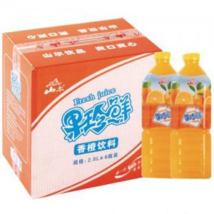 山尔2L×6瓶果珍鲜香橙饮料