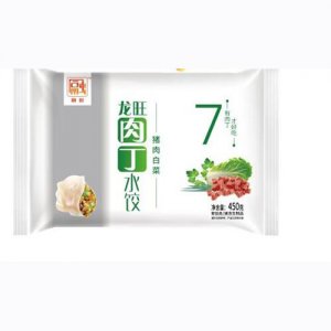 龙旺 7号肉丁水饺猪肉白菜450g