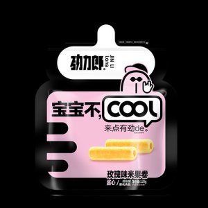 劲力郎宝宝不cool玫瑰味米果卷