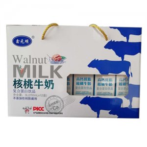 鑫元明核桃牛奶复合蛋白饮料250mlx12盒