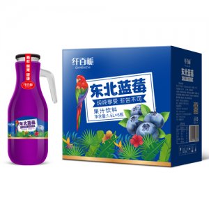纤百栀把手蓝莓汁