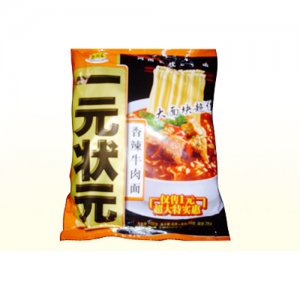 梨园春袋装一元状元香辣牛肉面