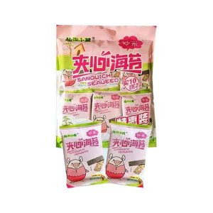仙渔小苔炒米夹心海苔休闲零食大包装