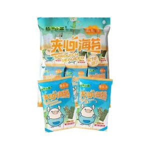 仙渔小苔南瓜子夹心海苔休闲零食大包装