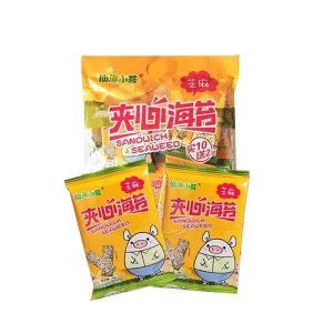 仙渔小苔芝麻夹心海苔休闲零食大包装