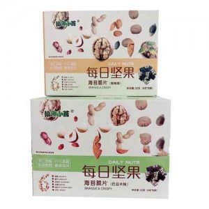 仙渔小昔每日坚果海苔脆片盒装休闲零食