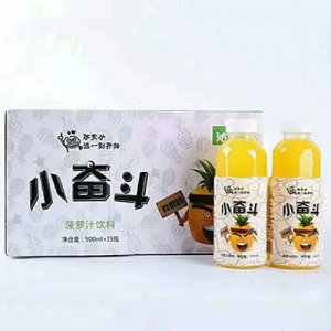 沁领小奋斗菠萝汁饮料500mlx15瓶