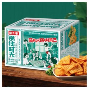 傻二哥藤椒火锅味锅巴-230g