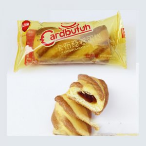 人行道卡布奇卷蛋糕蓝莓味